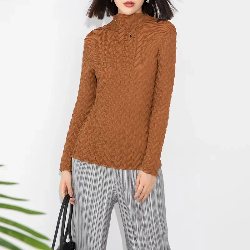 Underlay Women's Autumn 2024 New Versatile Slim Fit Half High Neck Long Sleeve Underlay Basic Handmade Pleated Elastic Top
Underlay Women's Autumn 2024 New Versatile Slim Fit Half High Neck Long Sleeve Underlay Basic Handmade Pleated Elastic Top