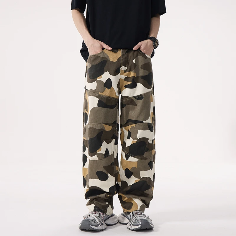 Men Streetwear Fashion Hip Hop Hip Hop Loose Casual Camouflage Denim Wide Leg Cargo Pants Cityboy Trousers
Men Streetwear Fashion Hip Hop Hip Hop Loose Casual Camouflage Denim Wide Leg Cargo Pants Cityboy Trousers