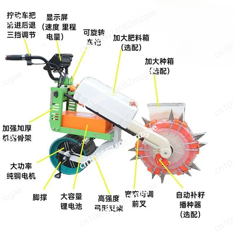 electric seed and fertilizer all-in-one machine seeder 48 volts corn soybean peanut seeder fine seeding hand-push fertilization
electric seed and fertilizer all-in-one machine seeder 48 volts corn soybean peanut seeder fine seeding hand-push fertilization