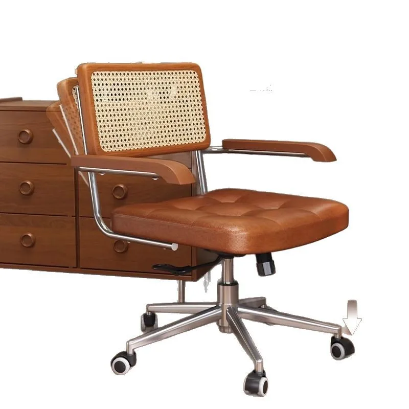 Medieval rattan computer chair, sedentary and comfortable lifting swivel chair for home use, retro solid wood office chair
Medieval rattan computer chair, sedentary and comfortable lifting swivel chair for home use, retro solid wood office chair