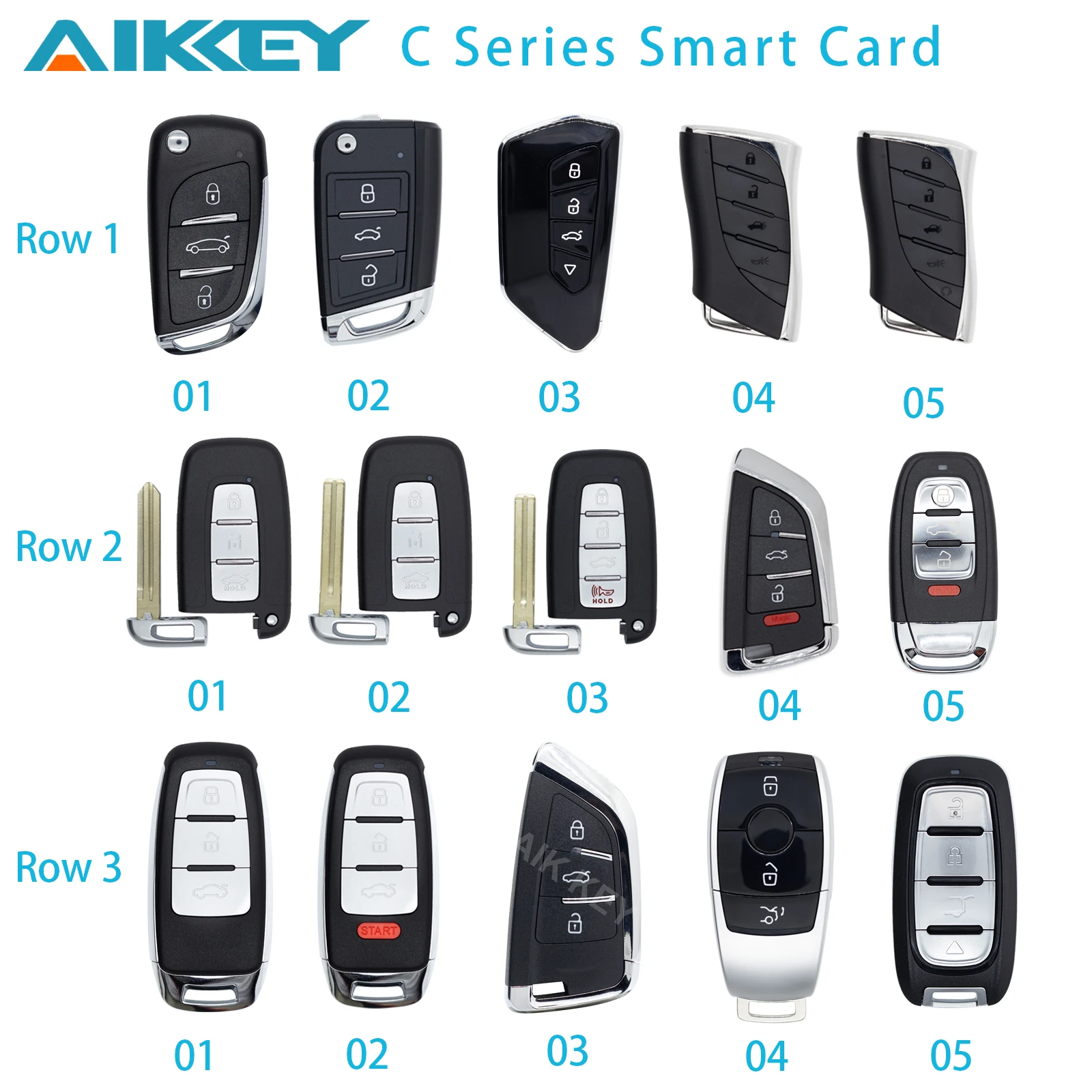 AIKKEY K3 C Series Smart Card Key 5B for Lexus Design Remote Car Key Universal Frequency for Most Card Aik Key Tool APP
AIKKEY K3 C Series Smart Card Key 5B for Lexus Design Remote Car Key Universal Frequency for Most Card Aik Key Tool APP