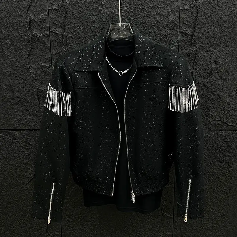 Niche Designer Autumn New High Sense Loose Jacket Men's Pu Handsome Tassel Chain Short Coat
Niche Designer Autumn New High Sense Loose Jacket Men's Pu Handsome Tassel Chain Short Coat