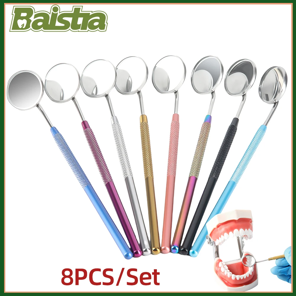 8Pcs Azdent Dental Mouth Mirror Reflector Multifunction Checking Mirrors Oral Detachable Stainless Steel Handle 8 Color Lab Tool
8Pcs Azdent Dental Mouth Mirror Reflector Multifunction Checking Mirrors Oral Detachable Stainless Steel Handle 8 Color Lab Tool