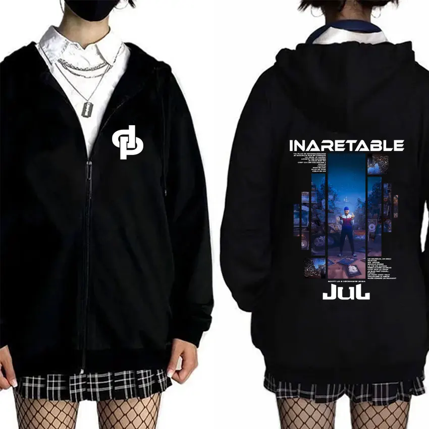France Rapper Jul Inarrêtable Album Graphic Zipper Hoodie Man Hip Hop Fashion Pop Music Zip Up Hoodies Vintage Oversized Jacket 
France Rapper Jul Inarrêtable Album Graphic Zipper Hoodie Man Hip Hop Fashion Pop Music Zip Up Hoodies Vintage Oversized Jacket