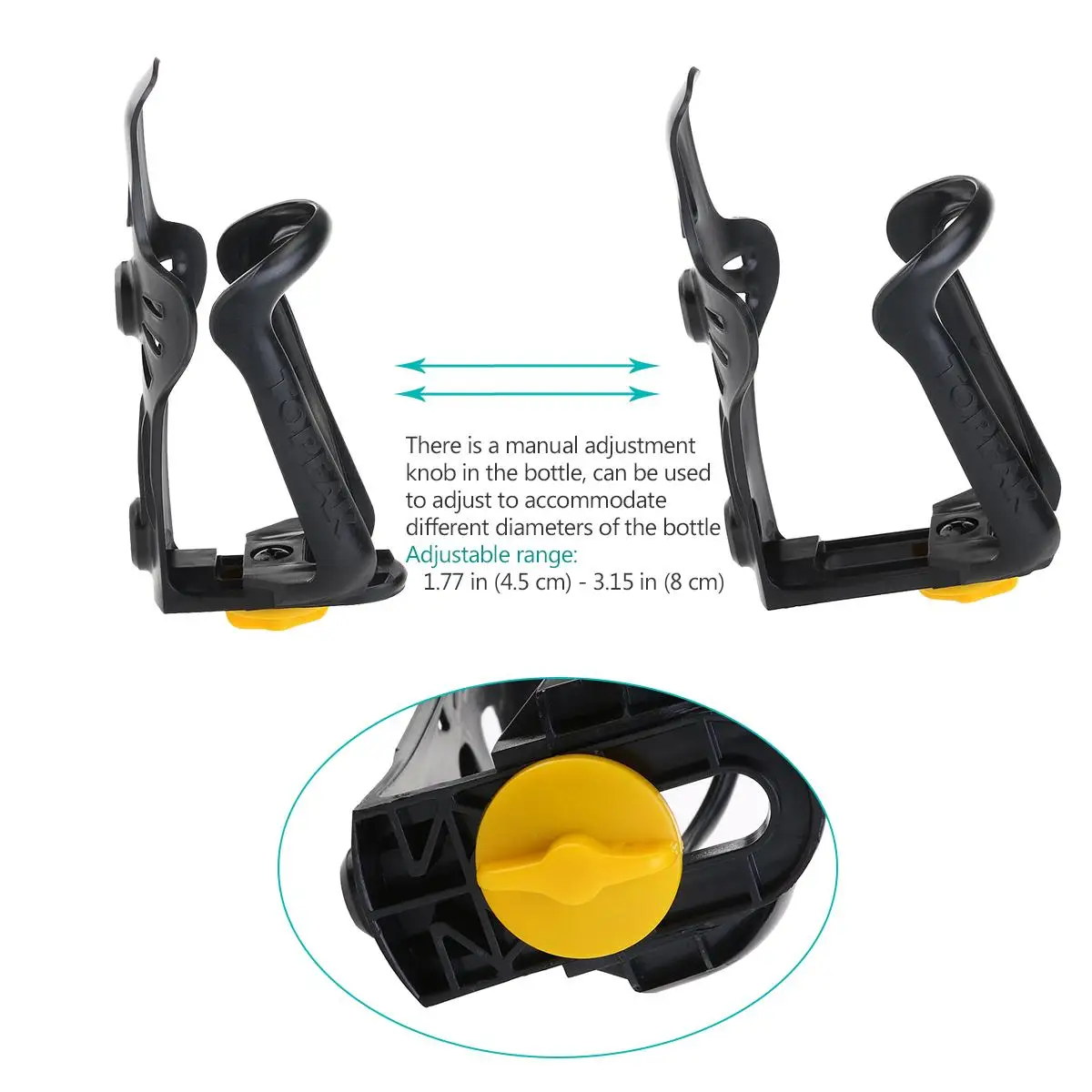 Universal Bike Water Bottle Holder Secure Firm Wrap Fits 55-75mm Handlebar Seatpost Lightweight Travel Suitable
Universal Bike Water Bottle Holder Secure Firm Wrap Fits 55-75mm Handlebar Seatpost Lightweight Travel Suitable