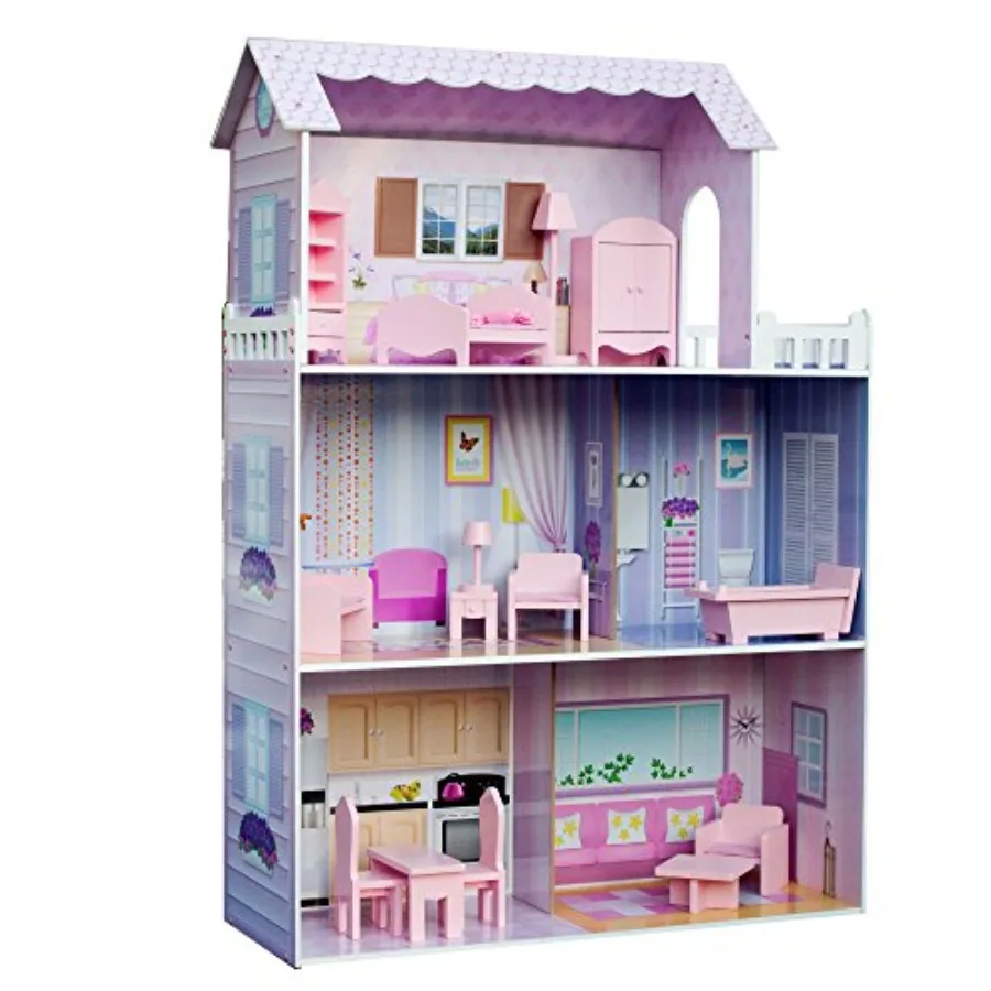 Little World Dreamland Tiffany Dollhouse with 12 Accessories, Pink/Purple
Little World Dreamland Tiffany Dollhouse with 12 Accessories, Pink/Purple