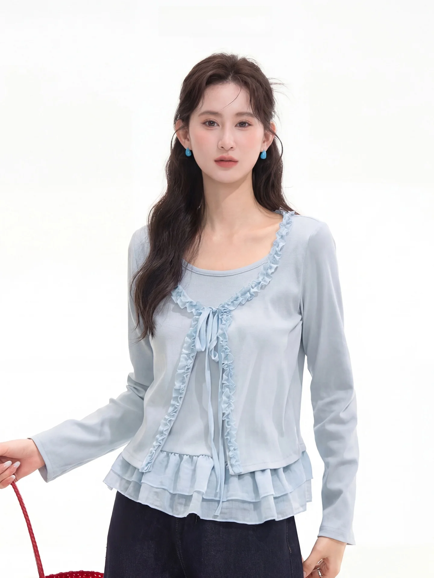 Heme Korean Style Long Sleeve T-Shirt Women's Spring Fashion Tea Fragrance Wood Grain Design Open Cardigan Cotton Blend
Heme Korean Style Long Sleeve T-Shirt Women's Spring Fashion Tea Fragrance Wood Grain Design Open Cardigan Cotton Blend