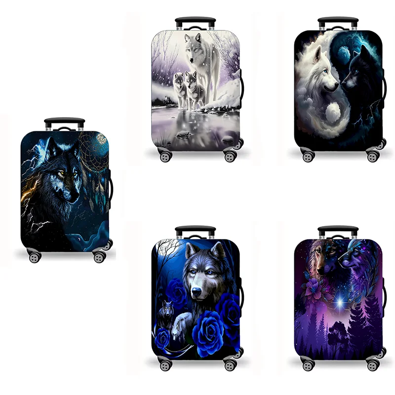 Luggage Cover, Night Wolf Forest Print Stretch Suitcase Protector, Mystic Wildlife Yin Yang Design for Travel
Luggage Cover, Night Wolf Forest Print Stretch Suitcase Protector, Mystic Wildlife Yin Yang Design for Travel