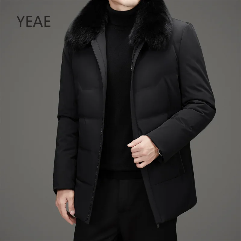 YEAE Short Down Jacket 2024 Male Winter Brand Goose Down Jacket Men Removable Fur Collar Lightweight Padded Jackets Men's Coat
YEAE Short Down Jacket 2024 Male Winter Brand Goose Down Jacket Men Removable Fur Collar Lightweight Padded Jackets Men's Coat