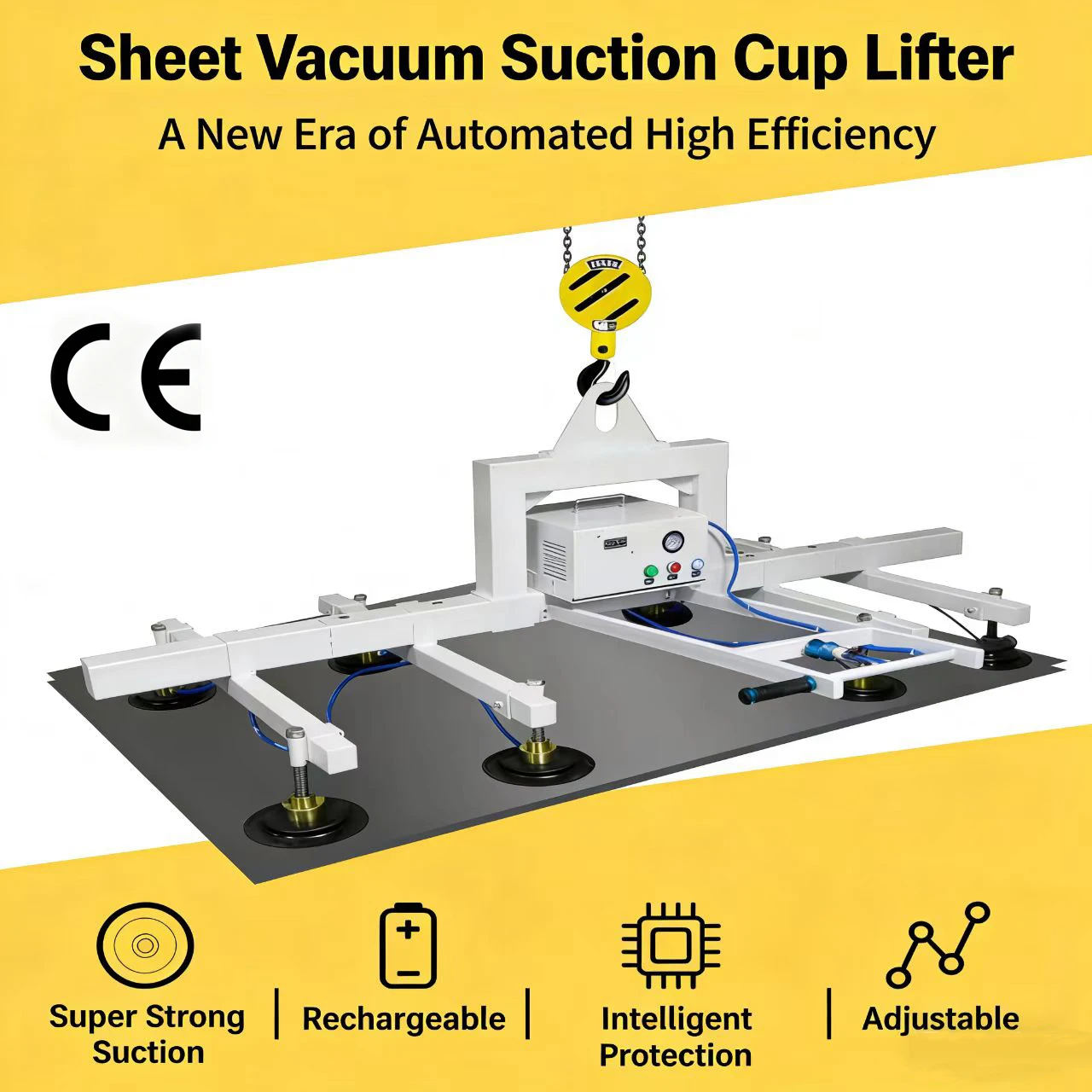 Compact Structure Vacuum Metal Sheet Lifter 300kg 600kg 800kg 1000kg 2000KG Load Capacity 1700MM Maximal Lifting Height
Compact Structure Vacuum Metal Sheet Lifter 300kg 600kg 800kg 1000kg 2000KG Load Capacity 1700MM Maximal Lifting Height