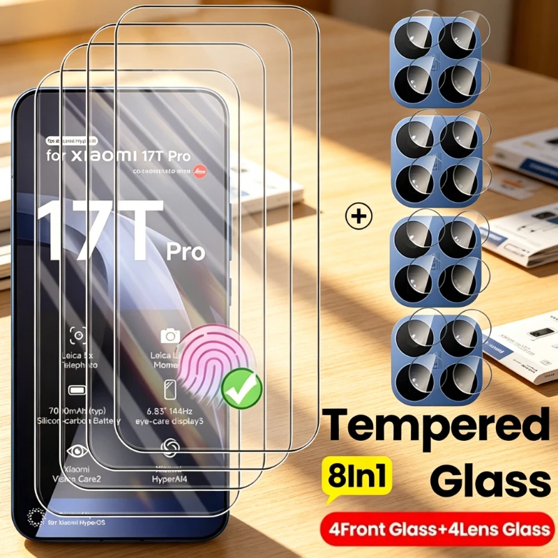 8In1 9H Screen Protector for Xiaomi 17T Pro 5G Protective Glass Xiaomi17T 15T 15TPro 17TPro Camera Glass Xiaomi17TPro Mi17TPro
8In1 9H Screen Protector for Xiaomi 17T Pro 5G Protective Glass Xiaomi17T 15T 15TPro 17TPro Camera Glass Xiaomi17TPro Mi17TPro