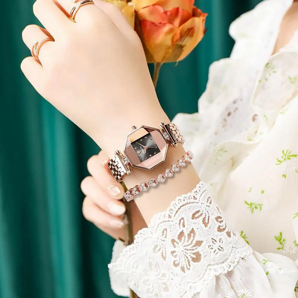 Stainless Steel Watch Bracelet Set Square Dial Watch Fashionable Ladies Watch Bracelet Set Thin Rhinestone Waterproof Adjustable
Stainless Steel Watch Bracelet Set Square Dial Watch Fashionable Ladies Watch Bracelet Set Thin Rhinestone Waterproof Adjustable