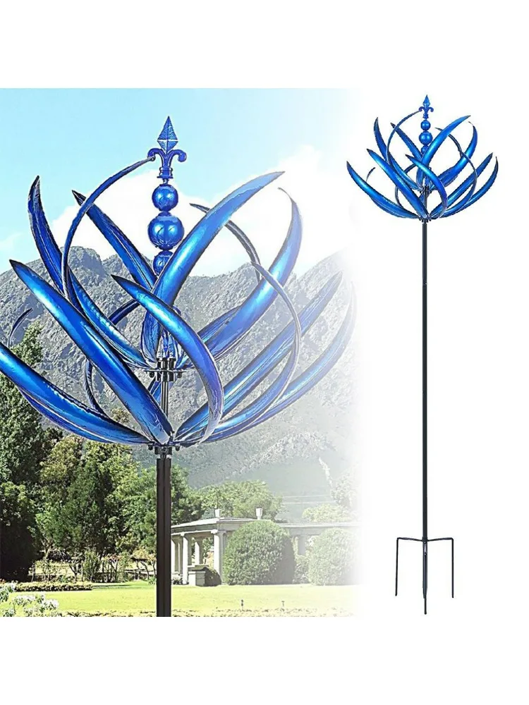 Garden Decorative Windmill Unique Metal Wind Rotator Removable Blue Durable Reflective with Ground Plug Art Craft Garden Decor
Garden Decorative Windmill Unique Metal Wind Rotator Removable Blue Durable Reflective with Ground Plug Art Craft Garden Decor