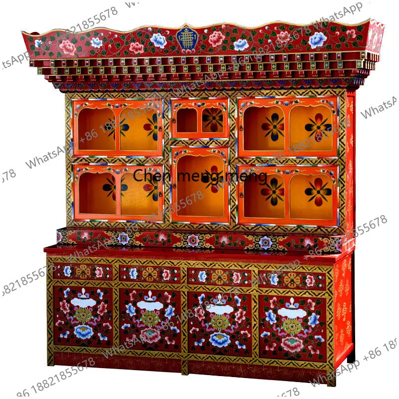 Tibetan-style Buddhist shrine painted Buddhist cabinet, for Taiwan Tantra Buddhist shrine can be customized painted hand-painted
Tibetan-style Buddhist shrine painted Buddhist cabinet, for Taiwan Tantra Buddhist shrine can be customized painted hand-painted