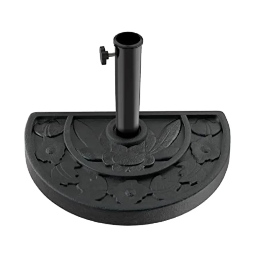 Half Round Umbrella Base - 20lb Weighted Semicircle Freestanding Resin and Concrete Umbrella Stand for Outdoor Use by Black
Half Round Umbrella Base - 20lb Weighted Semicircle Freestanding Resin and Concrete Umbrella Stand for Outdoor Use by Black