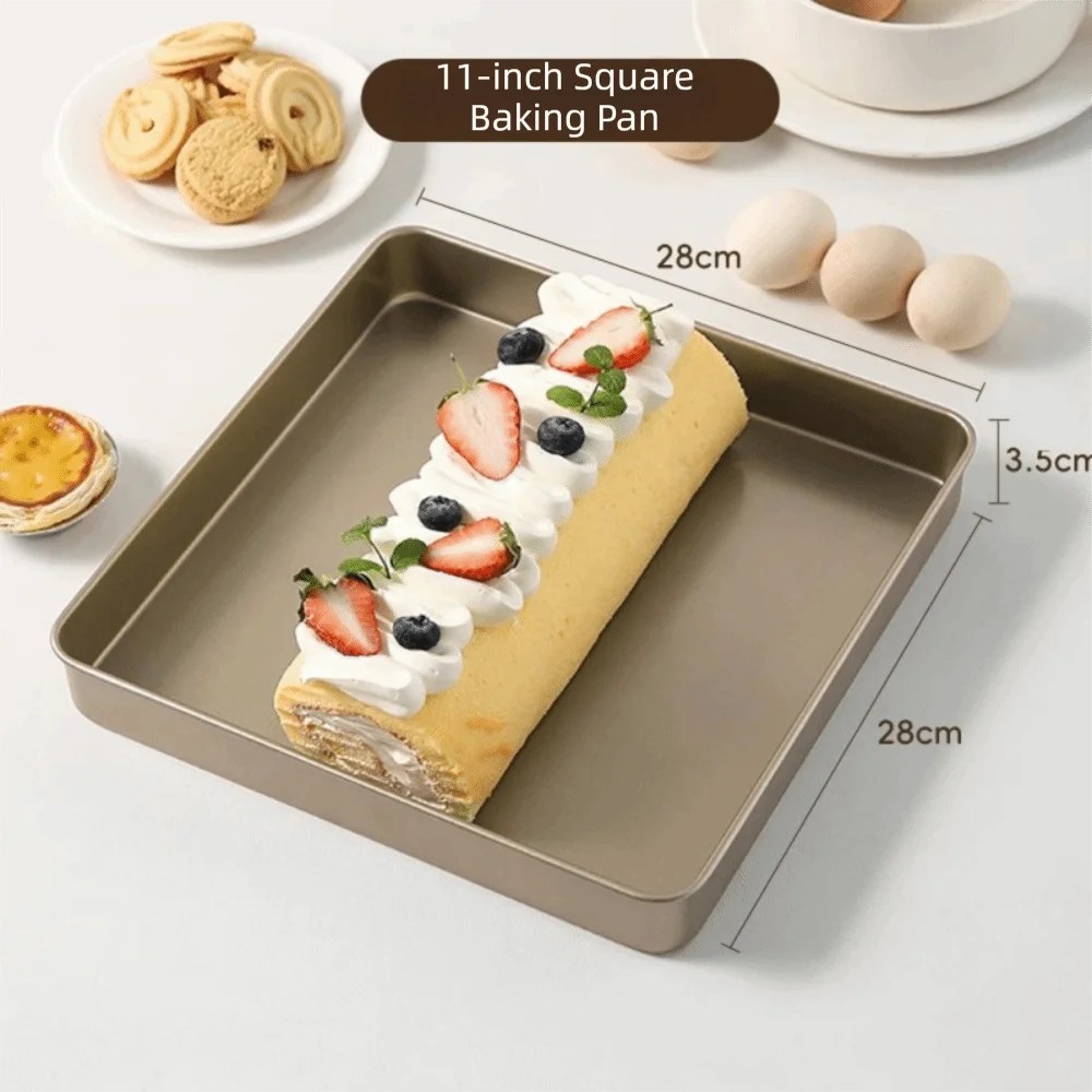 Thickened Carbon Steel Square Baking Pan Multisize Non-Stick Cake Baking Sheet Deep Rectangular Food Safe Coating Cake Mold Tray
Thickened Carbon Steel Square Baking Pan Multisize Non-Stick Cake Baking Sheet Deep Rectangular Food Safe Coating Cake Mold Tray