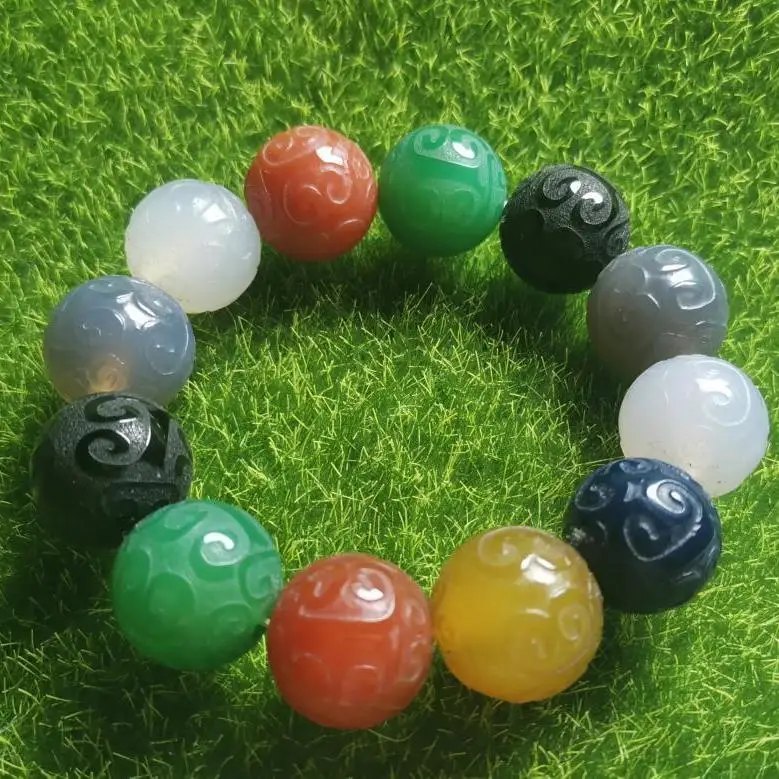 Natural Multi-precious Agate Palisade Beads Single Ring Bracelet for Men's Beads Joker Bracelet
Natural Multi-precious Agate Palisade Beads Single Ring Bracelet for Men's Beads Joker Bracelet