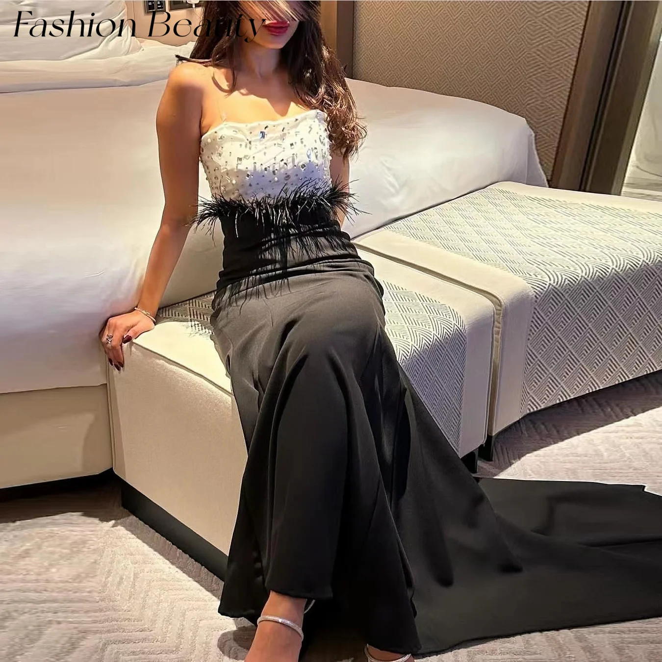 Fashion Beauty Black Evening Dresses Crystal Beads Spaghetti Sweep-Train Formal Party Dress For Women 2024 вечернее платье
Fashion Beauty Black Evening Dresses Crystal Beads Spaghetti Sweep-Train Formal Party Dress For Women 2024 вечернее платье