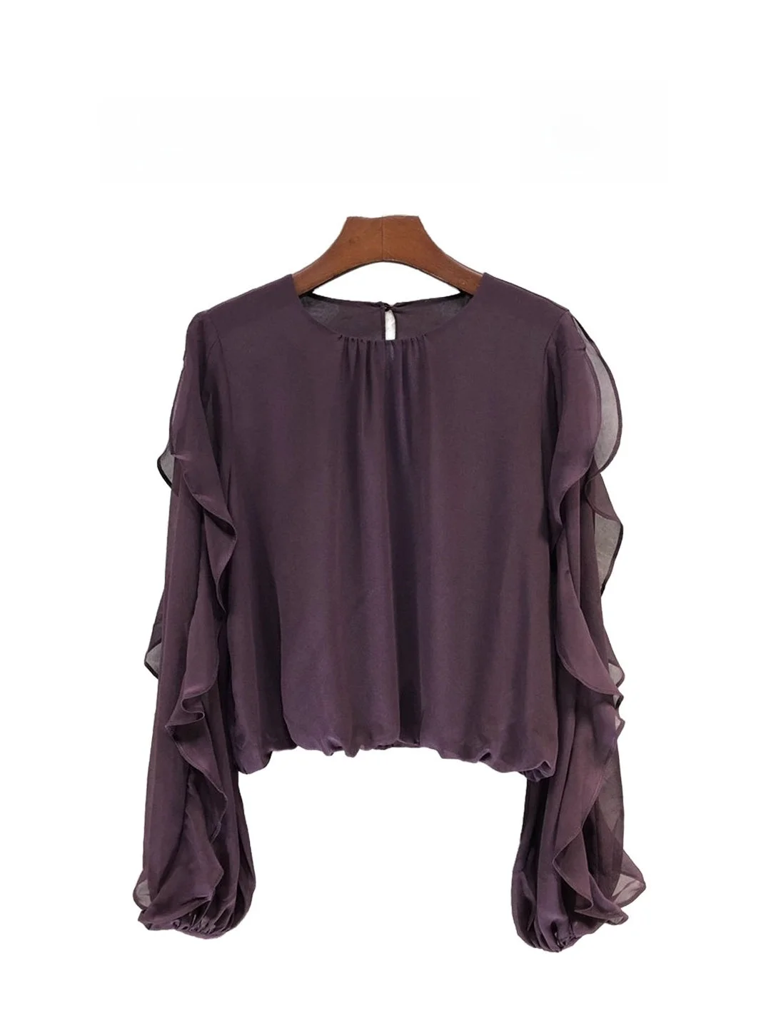 Sweet And Versatile Early Autumn New Design irt Women's Micro Transparent Lace Trim High End Feeling Pleated Unique Top
Sweet And Versatile Early Autumn New Design irt Women's Micro Transparent Lace Trim High End Feeling Pleated Unique Top