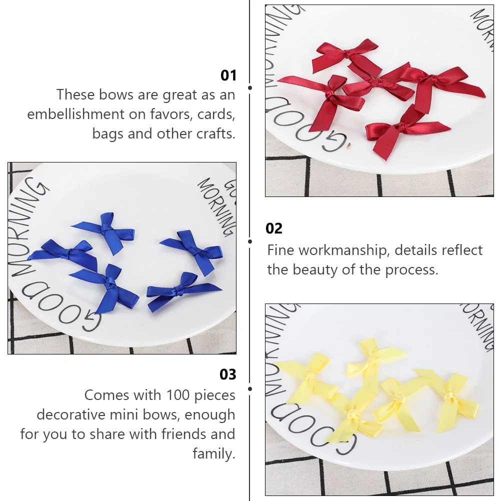 100Pcs Colorful Polyester Bowknots Small Decorative Bows DIY Craft Gift Wrap Clothes Accessories DIY Bows Clothes Accessories
100Pcs Colorful Polyester Bowknots Small Decorative Bows DIY Craft Gift Wrap Clothes Accessories DIY Bows Clothes Accessories