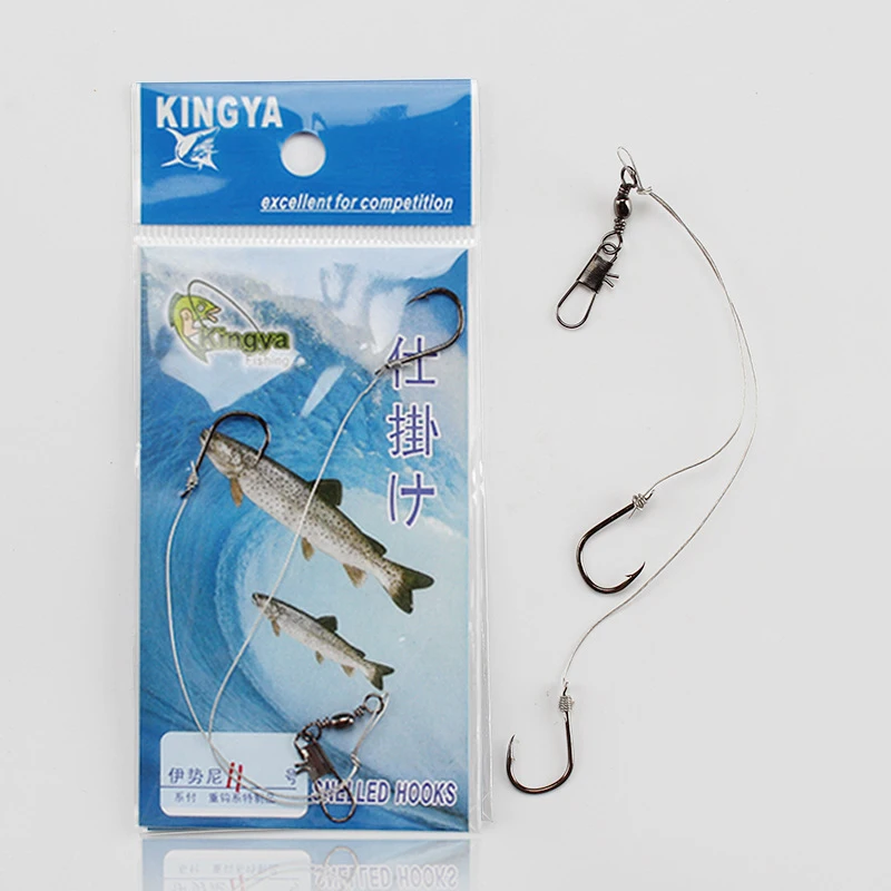 New Type Of Steel Wire Double Hook Tied With Isini-hook High Tension Anti-Seize Anti-Break Fishing White Pomfret Giant Object
New Type Of Steel Wire Double Hook Tied With Isini-hook High Tension Anti-Seize Anti-Break Fishing White Pomfret Giant Object