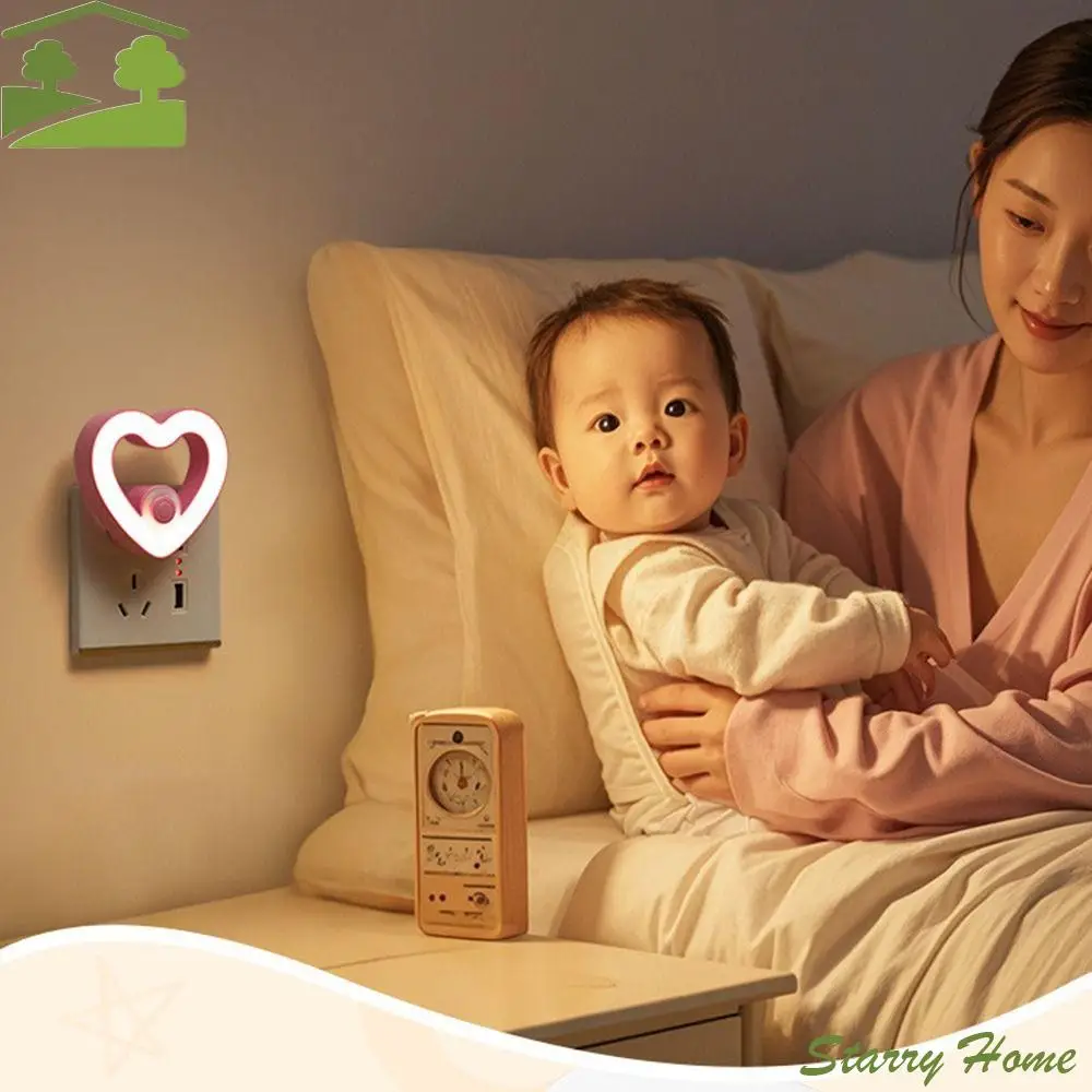 Plug-in Love Night Light 3 Gears Adjustable Eye Protection Cute Bedside Lamp Energy Saving Soft Light Mini Wall Lamp
Plug-in Love Night Light 3 Gears Adjustable Eye Protection Cute Bedside Lamp Energy Saving Soft Light Mini Wall Lamp