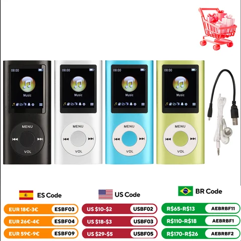 Aluminum Alloy MP3 Player Stylish Multifunctional Lossless Sound Slim 1.8 Inch LCD Screen Portable MP3 Music Player