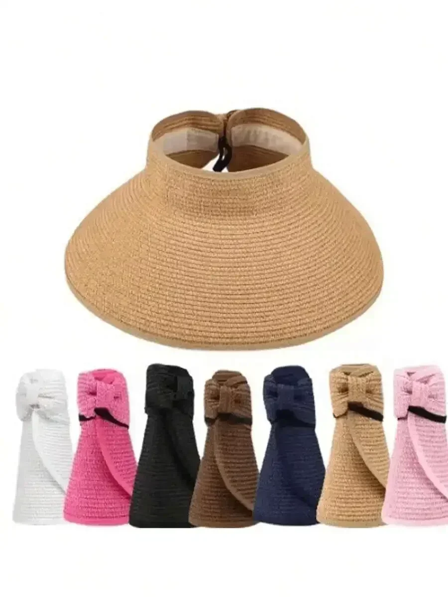 Womens Sun Visor Hat With Wide Brim And Bow Detail For Outdoor Use
Womens Sun Visor Hat With Wide Brim And Bow Detail For Outdoor Use