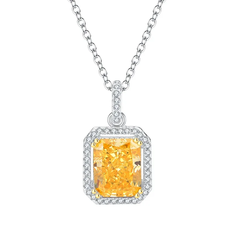 S925 Silver High Carbon Diamond Color Separation Small Fresh Diamond Pendant Necklace Main Stone 8 * 10 Wedding
S925 Silver High Carbon Diamond Color Separation Small Fresh Diamond Pendant Necklace Main Stone 8 * 10 Wedding
