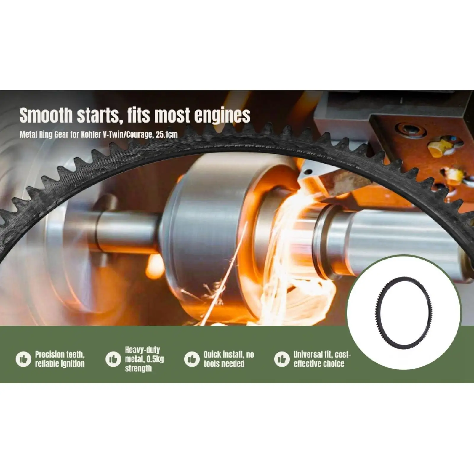 High Quality 97 Teeth Flywheel Ring Gear Metal Easy Install Car Engine Starter Replacement Part
High Quality 97 Teeth Flywheel Ring Gear Metal Easy Install Car Engine Starter Replacement Part
