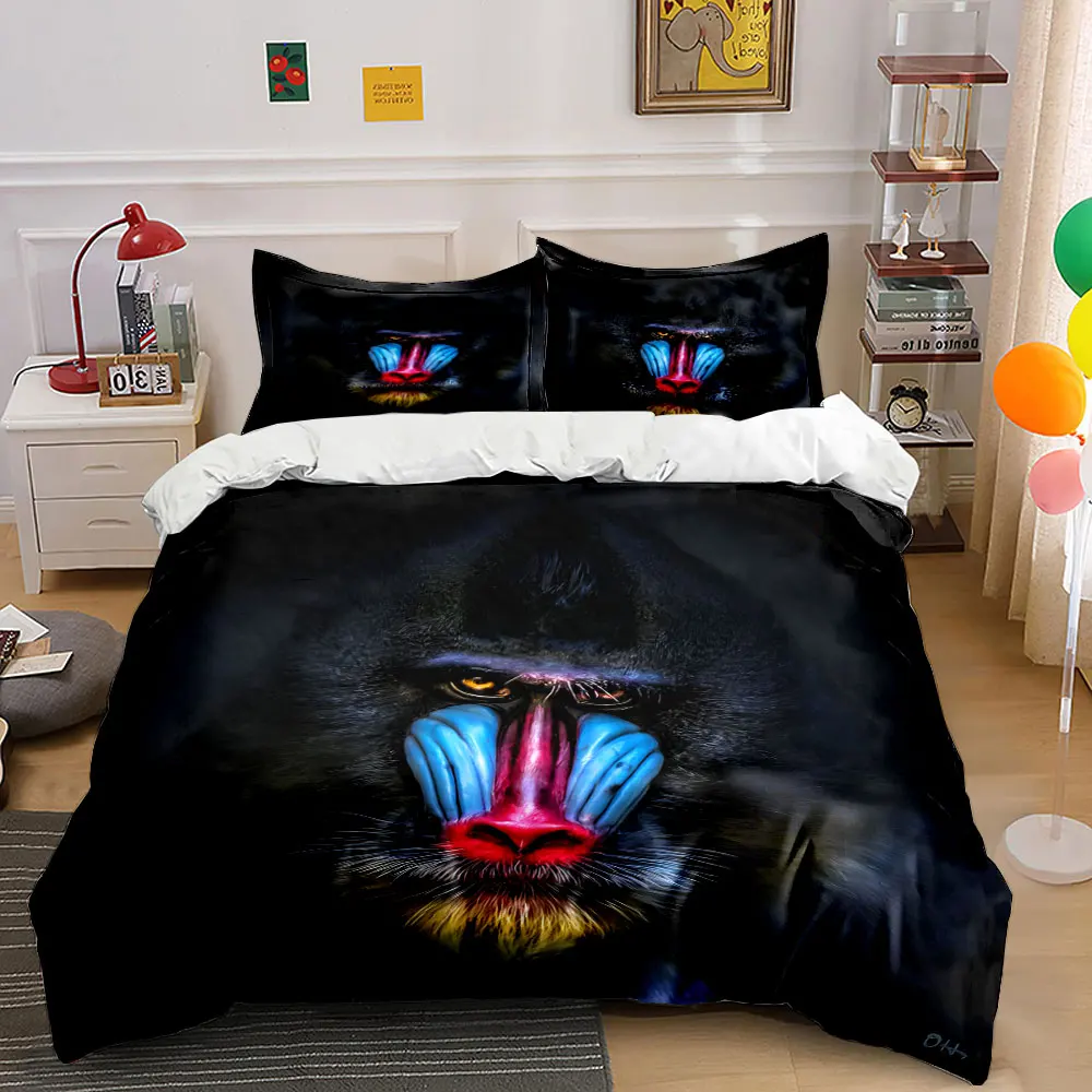 Colorful mandrill in dark background Duvet Cover Set with 3D Printing Design Soft Polyester Bedding Set All-Season Comfort
Colorful mandrill in dark background Duvet Cover Set with 3D Printing Design Soft Polyester Bedding Set All-Season Comfort