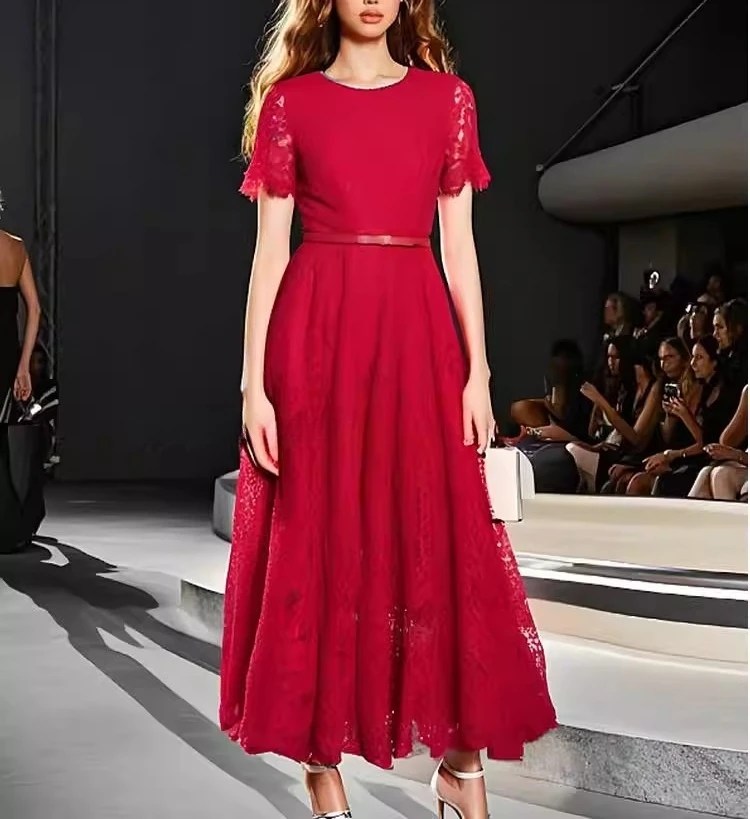 Красное кружевное платье с бриллиантами, женское платье с поясом, летнее элегантное винтажное платье, облегающее уличное праздничное тканевое женское платье
Красное кружевное платье с бриллиантами, женское платье с поясом, летнее элегантное винтажное платье, облегающее уличное праздничное тканевое женское платье