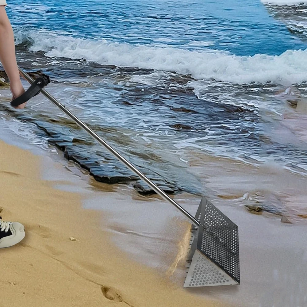 Stainless Steel Sand Screen Collapsible Beach Shark Tooth Screen Shell Shovel Sand Filting Rake Beach Shovel And Screening Gear
Stainless Steel Sand Screen Collapsible Beach Shark Tooth Screen Shell Shovel Sand Filting Rake Beach Shovel And Screening Gear
