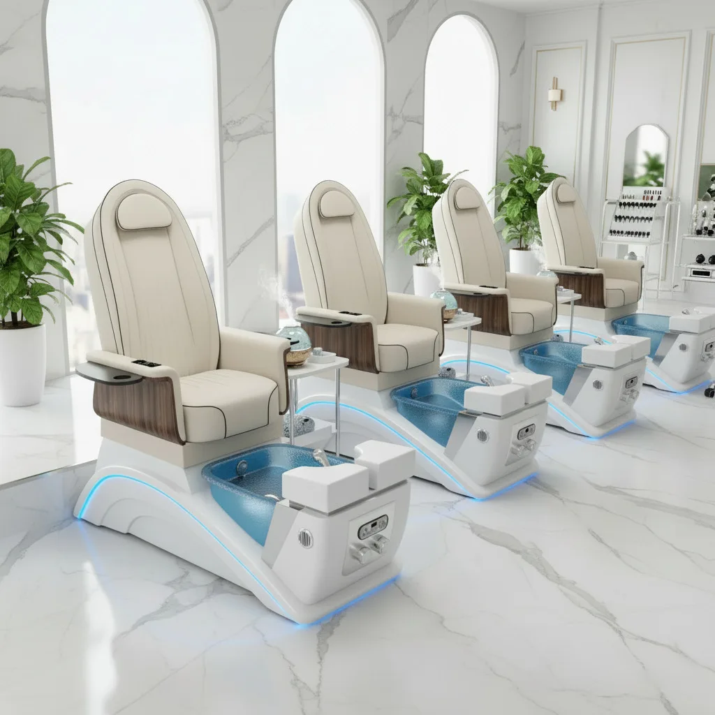 &c Luxury Adjustable Reclining Electric Pedicure Chair with 7-Color LED Lamp and Spa Features for Salon Use
&c Luxury Adjustable Reclining Electric Pedicure Chair with 7-Color LED Lamp and Spa Features for Salon Use