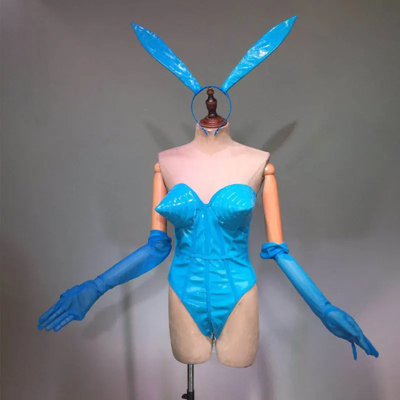 Sexy futuristic technology Blue high fork bodysuit set bar nightclub DJ DS GOGO dance show costume party festival Rave outfit
Sexy futuristic technology Blue high fork bodysuit set bar nightclub DJ DS GOGO dance show costume party festival Rave outfit