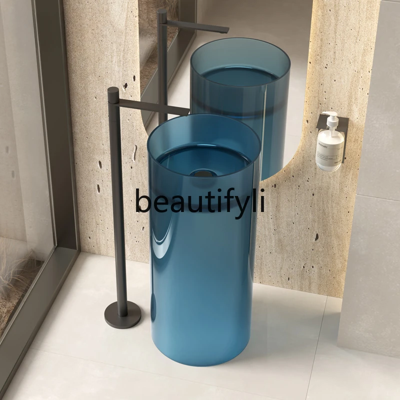 Color transparent resin column basin Floor-to-ceiling wash basin Hotel B & B bathroom Round integrated basin
Color transparent resin column basin Floor-to-ceiling wash basin Hotel B & B bathroom Round integrated basin