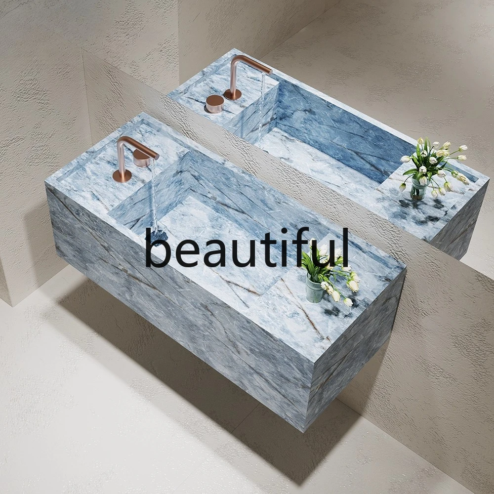 Light luxury, narrow side deep sink marble rock slab hand wash basin bathroom cabinet bathroom cabinet
Light luxury, narrow side deep sink marble rock slab hand wash basin bathroom cabinet bathroom cabinet