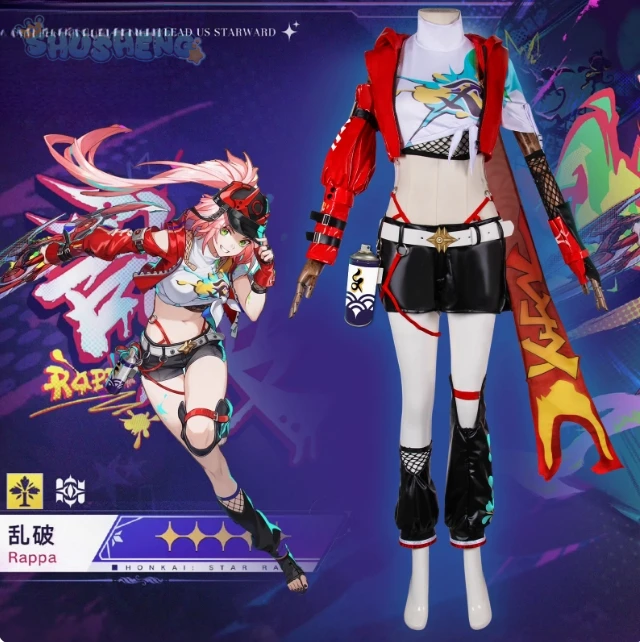 Новая игра Rappa Honkai: Star Rail, карнавальный костюм на Хэллоуин, модный красивый кожаный комплект и аксессуары, полный женский комплект
Новая игра Rappa Honkai: Star Rail, карнавальный костюм на Хэллоуин, модный красивый кожаный комплект и аксессуары, полный женский комплект