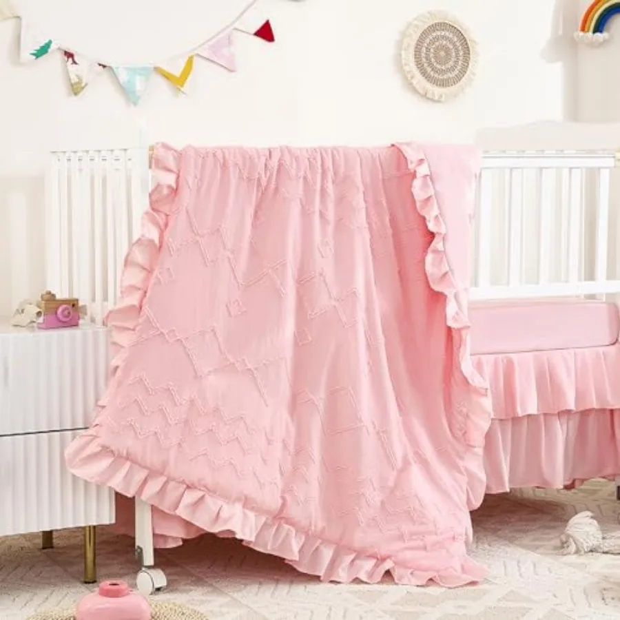 3-Piece Tufted Ruffle Crib Bedding Set for Girls - Ultra Soft Baby Bedding Set Includes Boho Crib Comforter, Sheet and Skirt Li
3-Piece Tufted Ruffle Crib Bedding Set for Girls - Ultra Soft Baby Bedding Set Includes Boho Crib Comforter, Sheet and Skirt Li