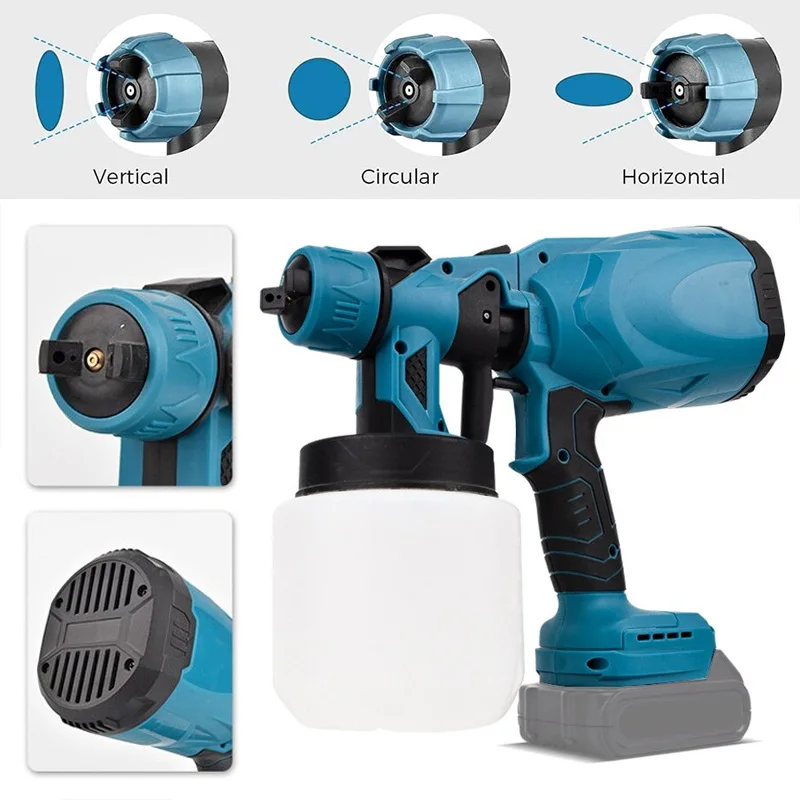 1000ML Electric Spray Gun Handheld Cordless High Power Electric Paint Sprayer Home DIY Easy Spraying for Makita 18V Battery
1000ML Electric Spray Gun Handheld Cordless High Power Electric Paint Sprayer Home DIY Easy Spraying for Makita 18V Battery