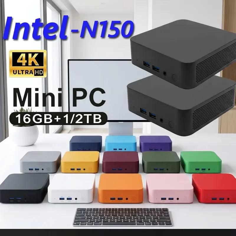 New Portable Mini PC Intel N150 Windows 11Gaming Mini PC 16GB RAM 2TB 1TB M.2 SSD WiFi 6 BT5.2 Mini Computer PC Desktop
New Portable Mini PC Intel N150 Windows 11Gaming Mini PC 16GB RAM 2TB 1TB M.2 SSD WiFi 6 BT5.2 Mini Computer PC Desktop