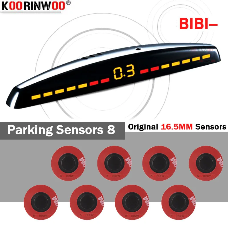 Koorinwoo 16.5mm Flat Parktronics Car Sensors 8 With Display For Distance Buzzer 12v Front + Back Parking Probes Car Accossories
Koorinwoo 16.5mm Flat Parktronics Car Sensors 8 With Display For Distance Buzzer 12v Front + Back Parking Probes Car Accossories