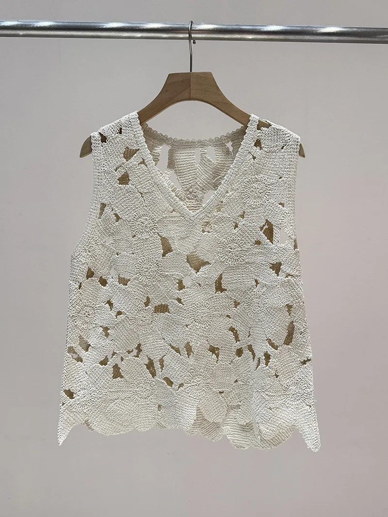 Women's Summer Crochet Knit Vest Sweater Openwork Top
Women's Summer Crochet Knit Vest Sweater Openwork Top