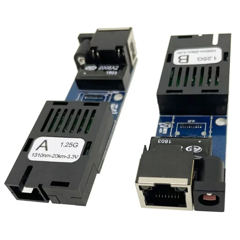 Оптический медиаконвертер SC PCBA, 1 пара, 1 порт SFP в 1 RJ45 Gigabit Ethernet для IP-камер, мини, 1000M
Оптический медиаконвертер SC PCBA, 1 пара, 1 порт SFP в 1 RJ45 Gigabit Ethernet для IP-камер, мини, 1000M