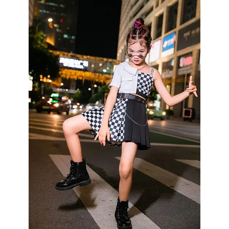 ZZL Girl Jazz Dance K-pop Dance Catwalk Show Cool Clothes for Children Hip-hop Style K-pop Suit Urban Dance Girl Clothes
ZZL Girl Jazz Dance K-pop Dance Catwalk Show Cool Clothes for Children Hip-hop Style K-pop Suit Urban Dance Girl Clothes