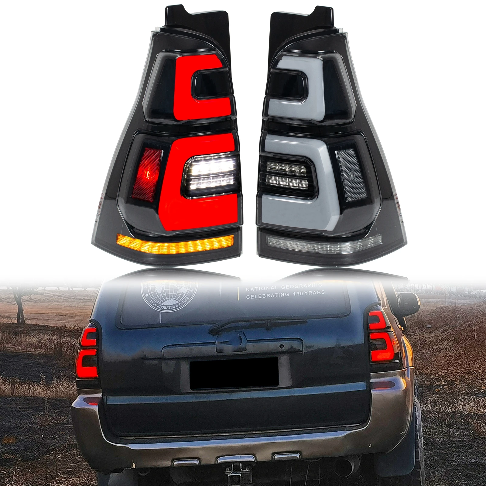 Светодиодные задние фонари в сборе для Toyota 4Runner 2003-2009 4-го поколения DR5 TRD с последовательным сигналом поворота, серые задние фонари в сборе
Светодиодные задние фонари в сборе для Toyota 4Runner 2003-2009 4-го поколения DR5 TRD с последовательным сигналом поворота, серые задние фонари в сборе