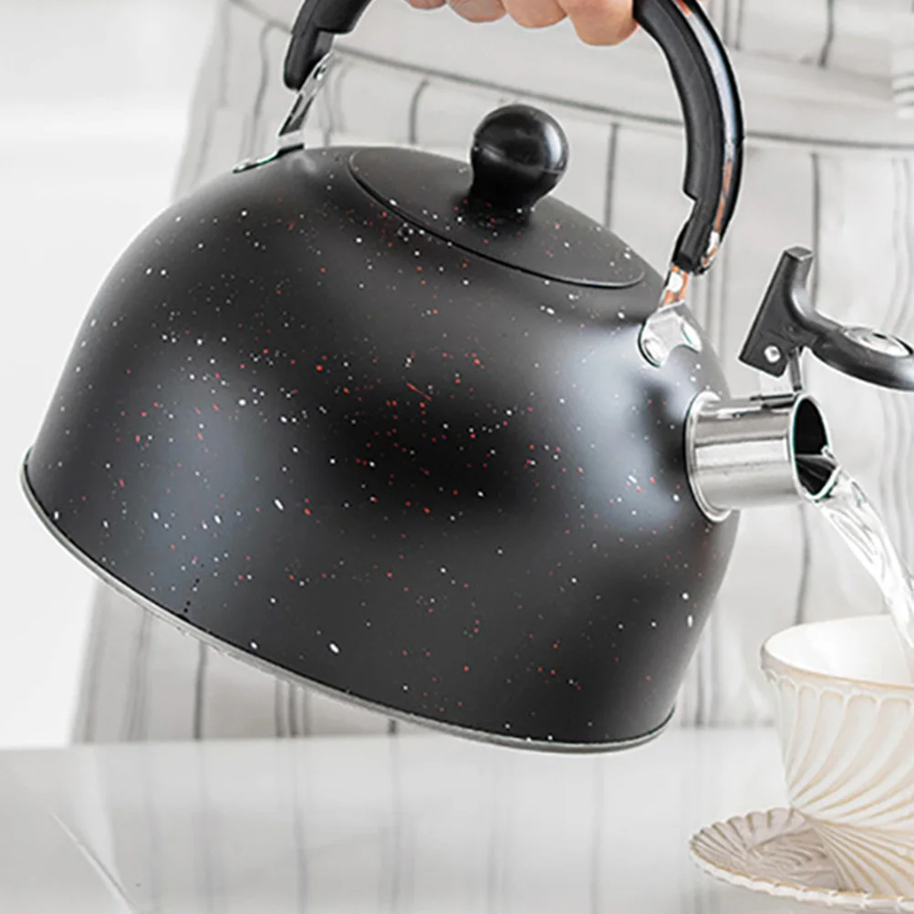 3L Black Speckled Stainless Steel Whistling Kettle Stovetop Tea Pot Heat Resistant Corrosion Proof Boiling Water for Restaurant
3L Black Speckled Stainless Steel Whistling Kettle Stovetop Tea Pot Heat Resistant Corrosion Proof Boiling Water for Restaurant