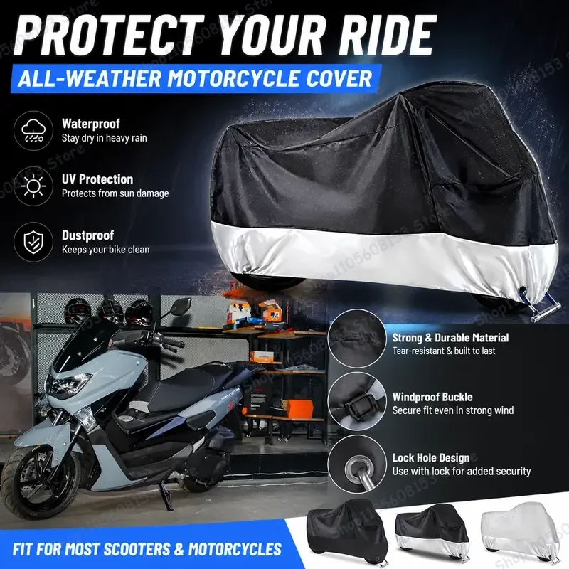 For TEYIN TS Motorcycle Cover Waterproof All Season Dustproof UV Resistant Outdoor Indoor Scooter Motorbike Rain Cover
For TEYIN TS Motorcycle Cover Waterproof All Season Dustproof UV Resistant Outdoor Indoor Scooter Motorbike Rain Cover
