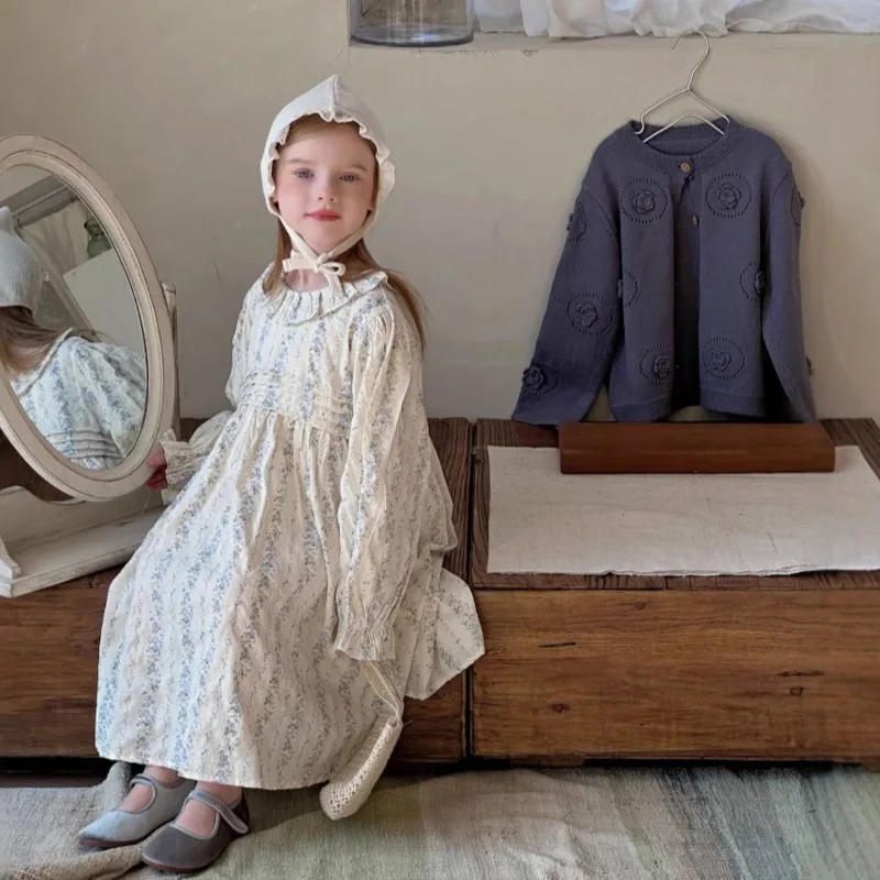 2026 Spring Summer Girls Dress New Floral Print Children Lace Collar Princess Dress Baby Long Sleeve 2-13 Years Toddler Outfit
2026 Spring Summer Girls Dress New Floral Print Children Lace Collar Princess Dress Baby Long Sleeve 2-13 Years Toddler Outfit