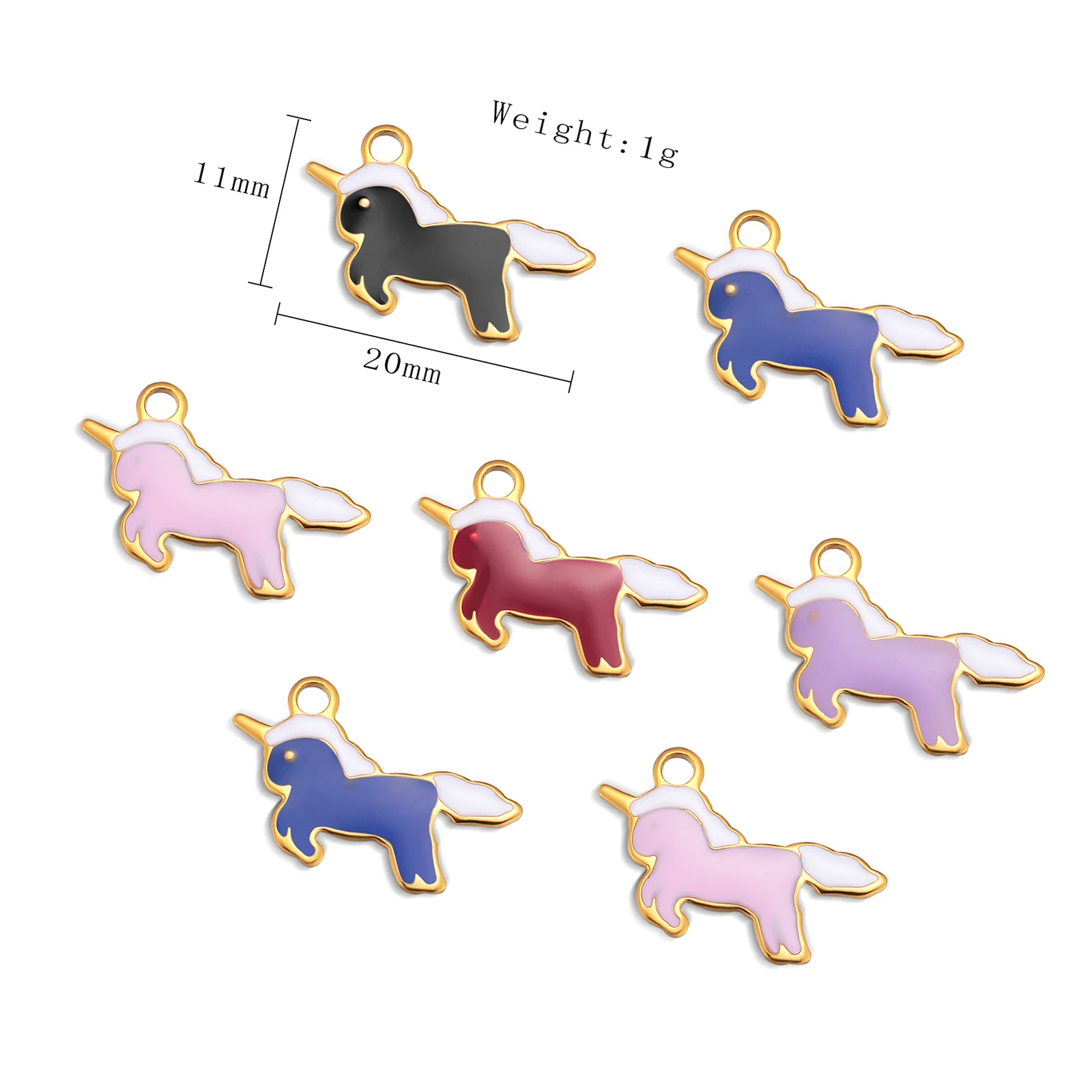 3Pcs Cute Mini Lucky Unicorn Stainless Steel Enamel Charms for DIY Bracelet Necklace Earrings Making Animal Crafts Findings
3Pcs Cute Mini Lucky Unicorn Stainless Steel Enamel Charms for DIY Bracelet Necklace Earrings Making Animal Crafts Findings